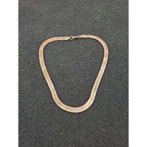 vintage copper necklace , necklace silver and copper tone necklace state…